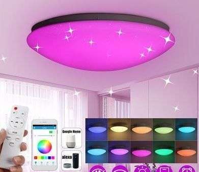 Rgb Wifi Led Plafonjera Sa Daljinskim Upravljacem Electro Stella Rasveta I Elektromaterijal