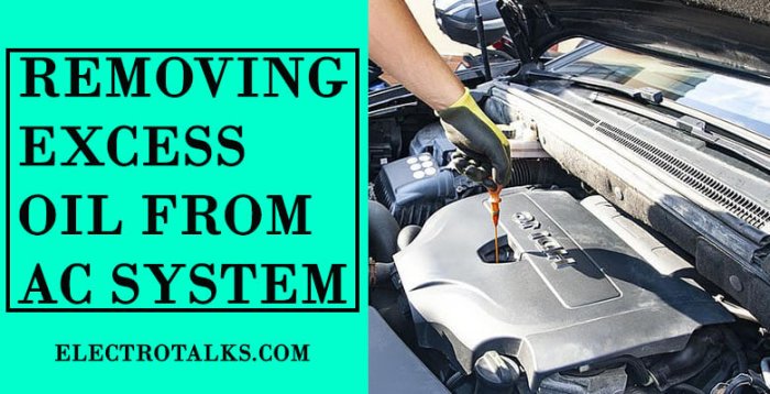 How to remove excess oil from engine