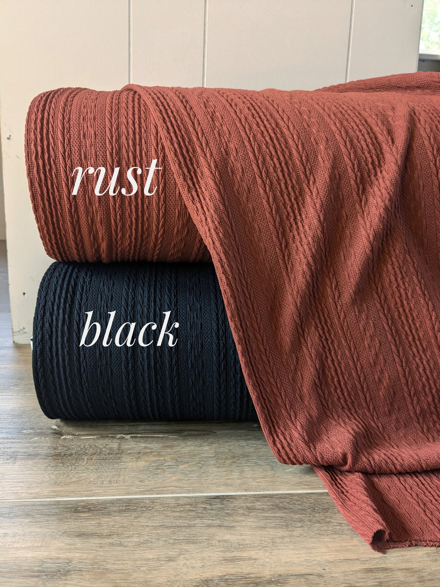 Sweater Knit Textured SolidsBy the Half Yard Elegant Threads Co.