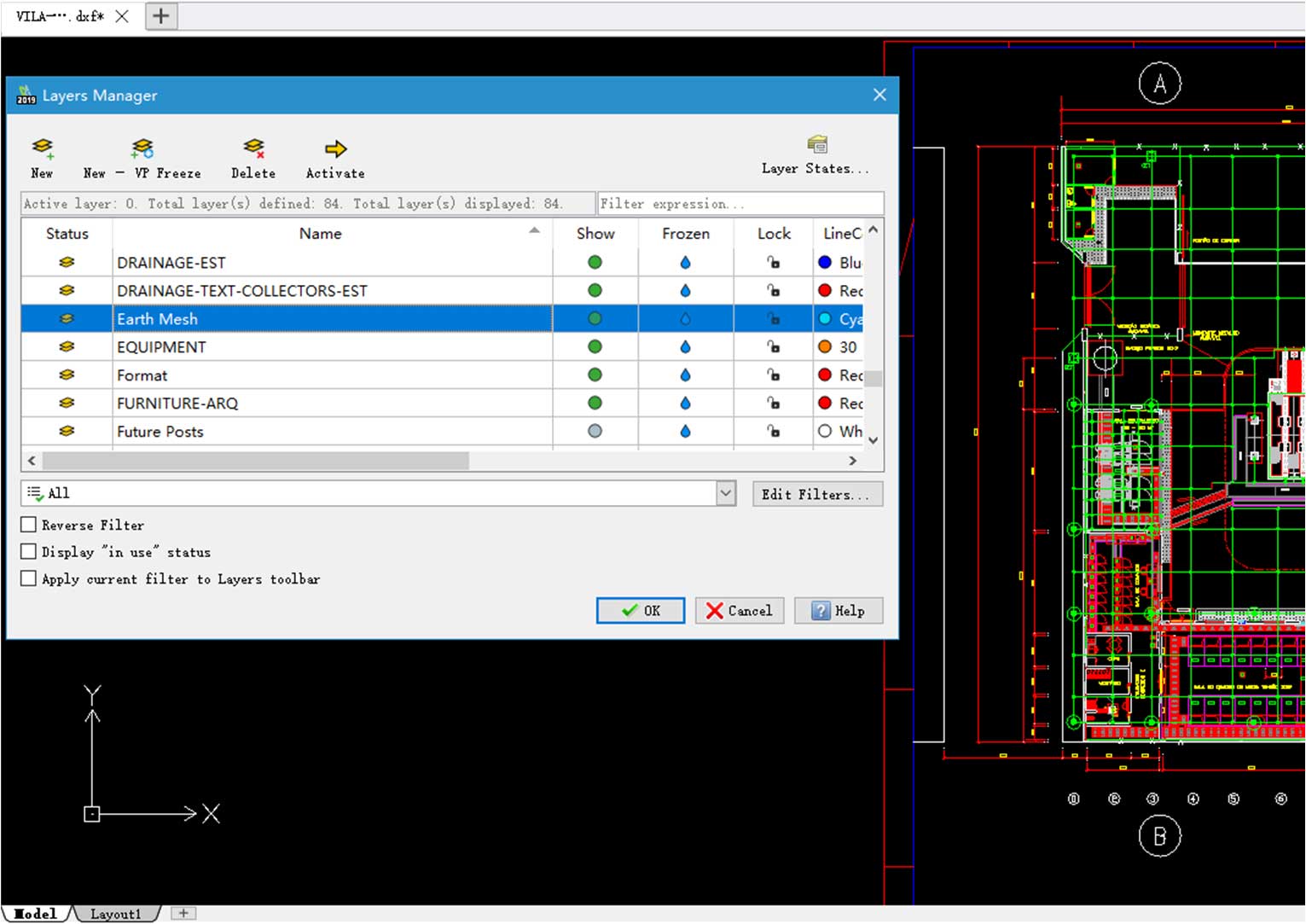 Load Grid from DXF AutoCAD File ELEK Software