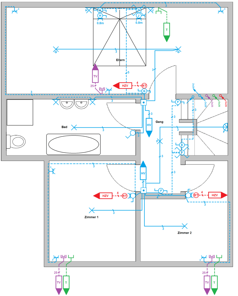 Kurs Elektroplanung Teil 5 Installationsplan zeichnen
