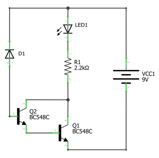 Schaltplan Diode Durchlassrichtung