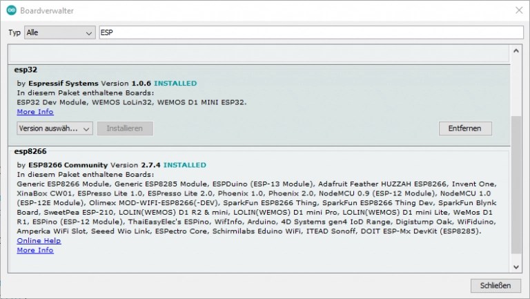 Erste Schritte Mit Dem ESP32 Oder ESP8266 Und Der Arduino IDE