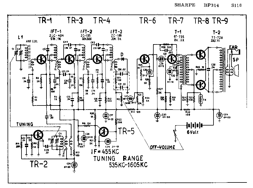 SHARP BP-314 SCH Service Manual download, schematics, eeprom, repair