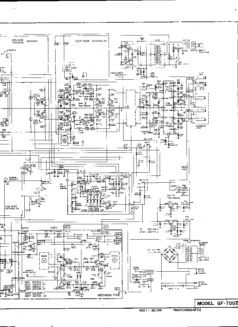 SHARP GF-700Z SCH Service Manual download, schematics, eeprom, repair