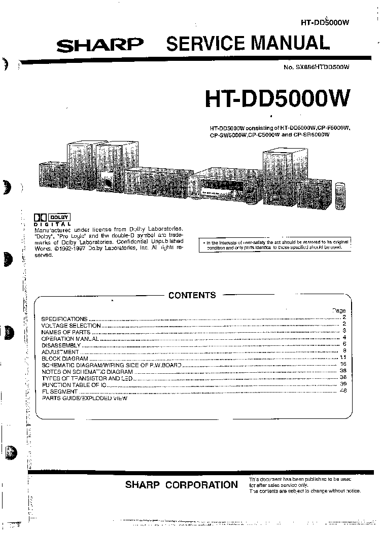 Tv And Sharp And Service And Manual Download - arfock