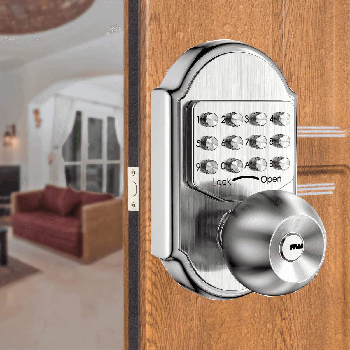 Elemake Keyless Entry Door Lock with Keypad Keyless Deadbolt Lock