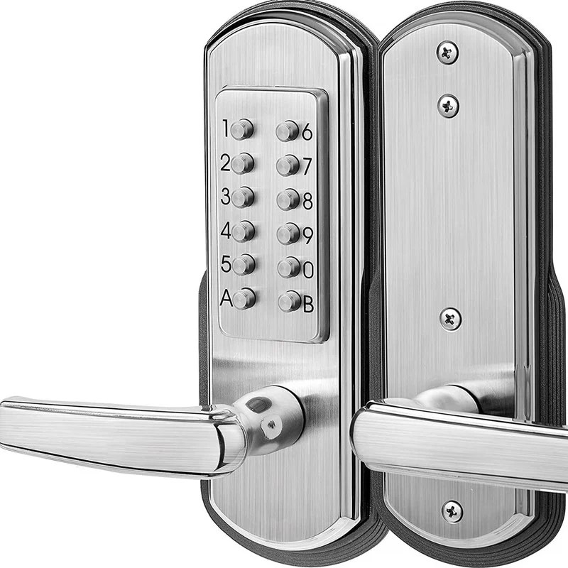 Elemake Keyless Entry Door Lock, Mechanical Lock with Keypad, Security