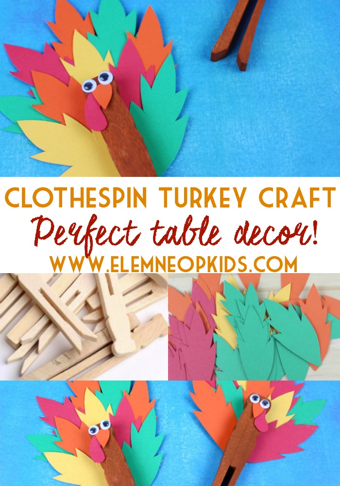 Clothespin Turkey Craft eLeMeNOP Kids