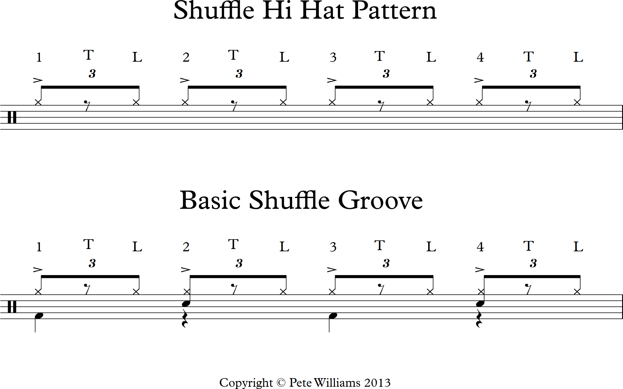 Video Lesson 01/12/13 The Basic Shuffle Groove Element Drum Tuition