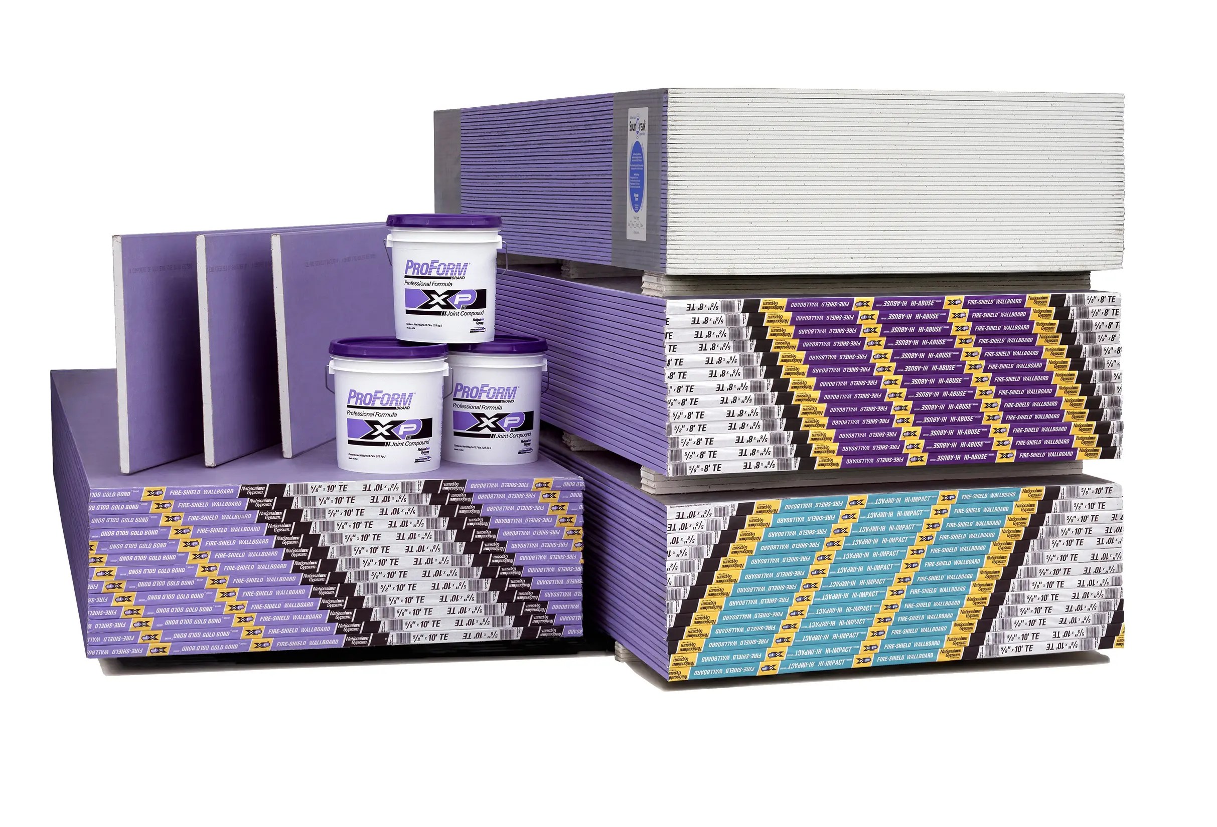 National Gypsum GreenGuard Certified Drywall, Cement Board, and