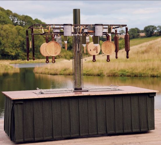 Smokeless BBQ Table Seen In The Gentlemen Elemental Spot