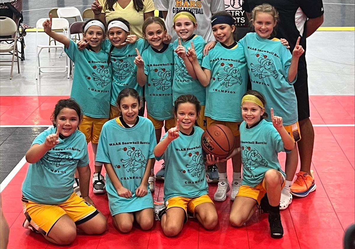 Youth Basketball Team Wins WAAR Snowball Battle Tournament Mars Area