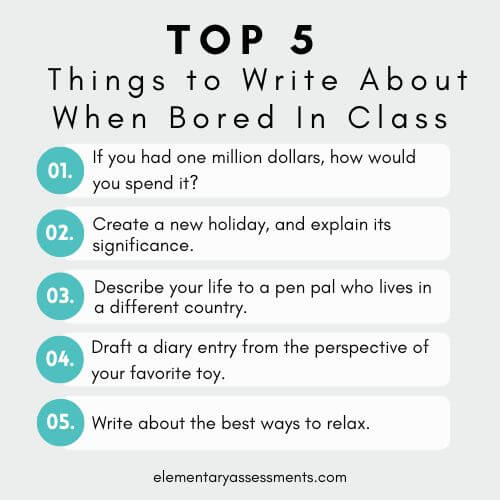 101 Interesting Things to Write About When Bored
