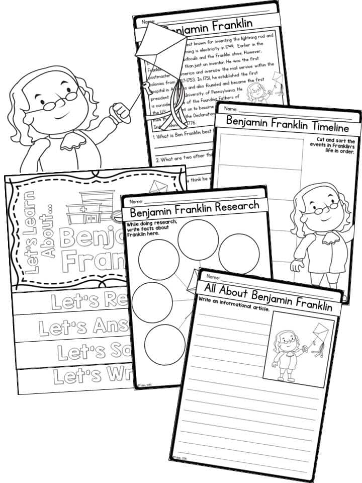 Benjamin Franklin Biography Pack - Elementary Nest