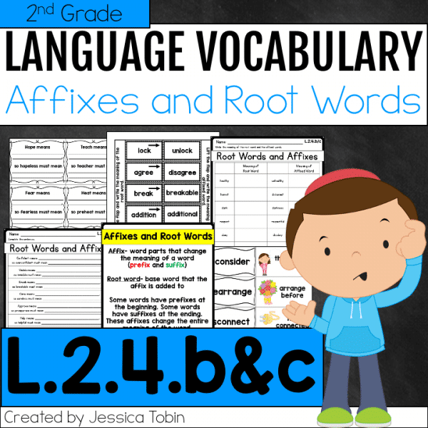 L.2.4.b and L.2.4.c Root Words and Affixes Elementary Nest