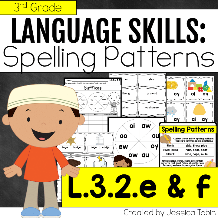 L.3.2.e & L.3.2.f Spelling Patterns Elementary Nest