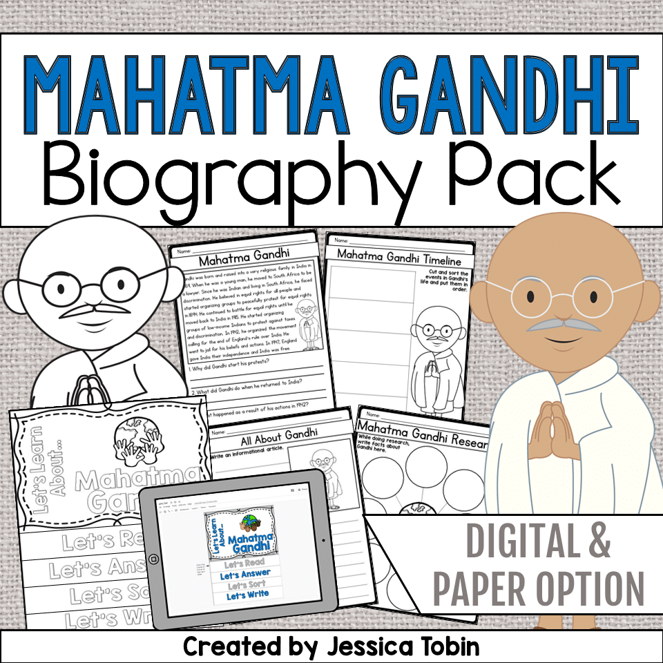 Mahatma Gandhi Biography Pack