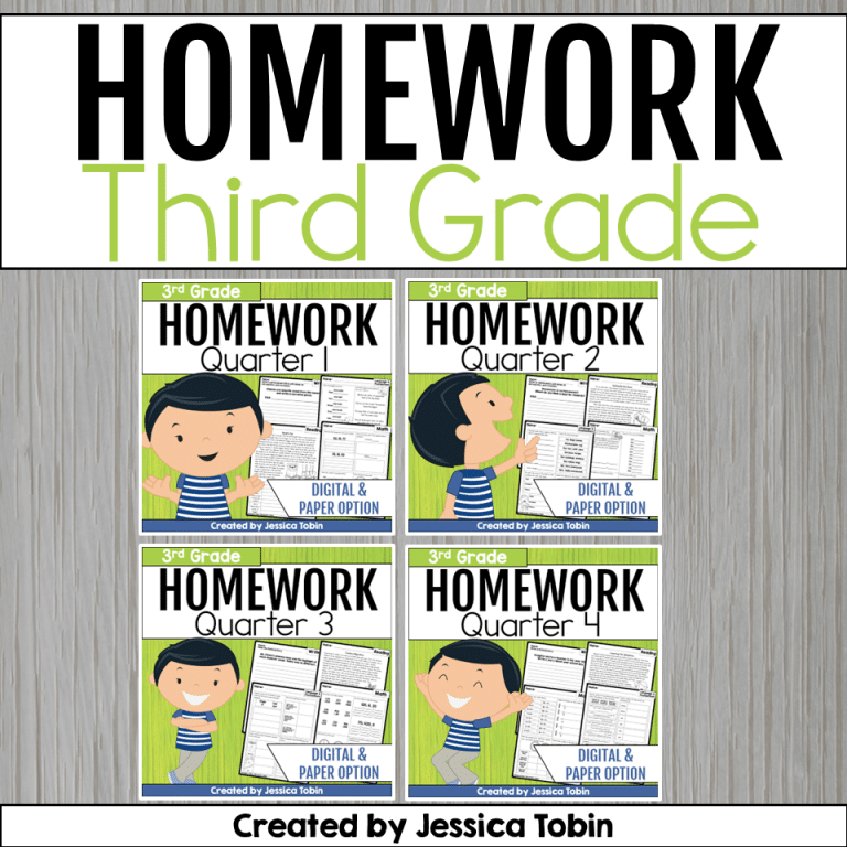 3rd Grade Homework Bundle