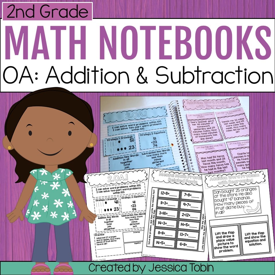 2nd Grade OA Math Interactive Notebook Elementary Nest