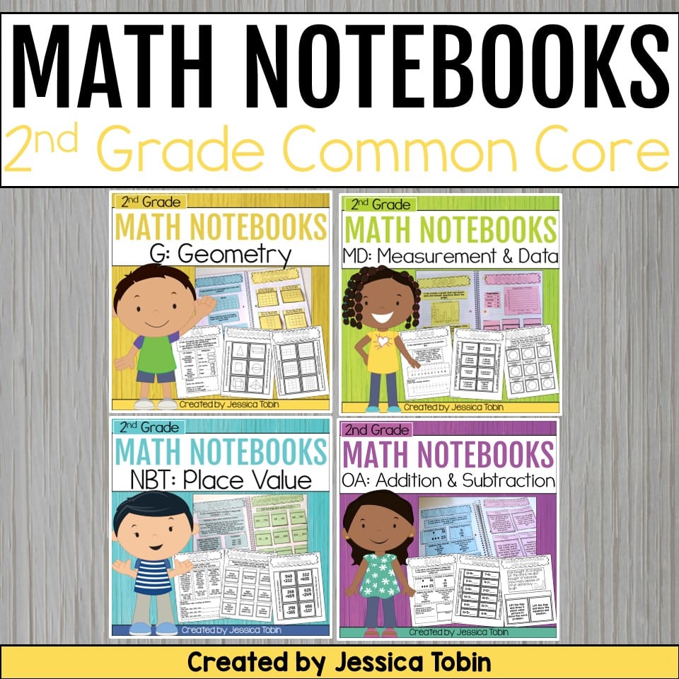2nd Grade Math Notebooks Bundle Elementary Nest