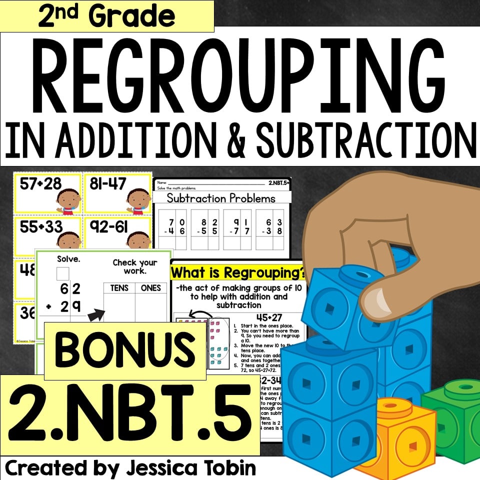 How to Teach Regrouping in 2nd Grade - Elementary Nest