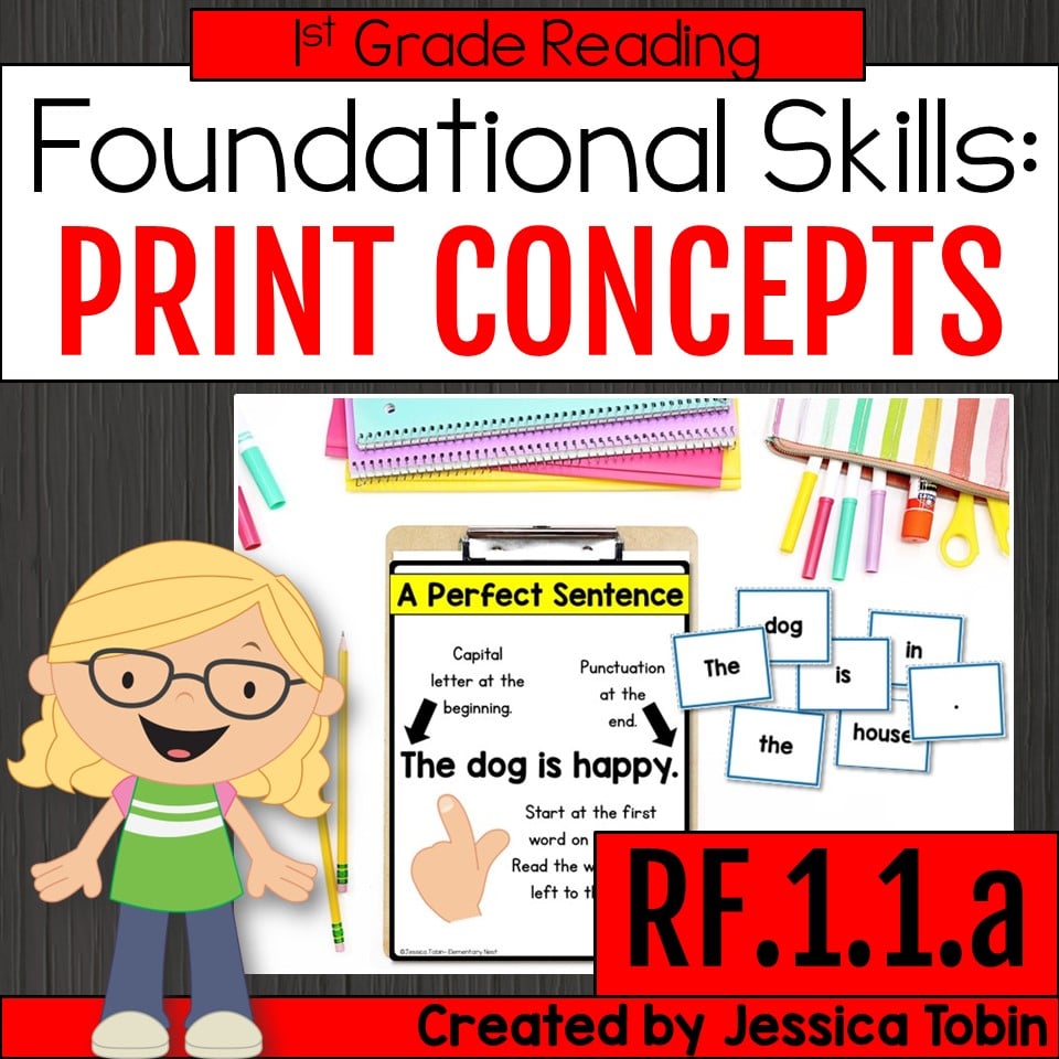 RF.1.1.a Print Concepts Elementary Nest