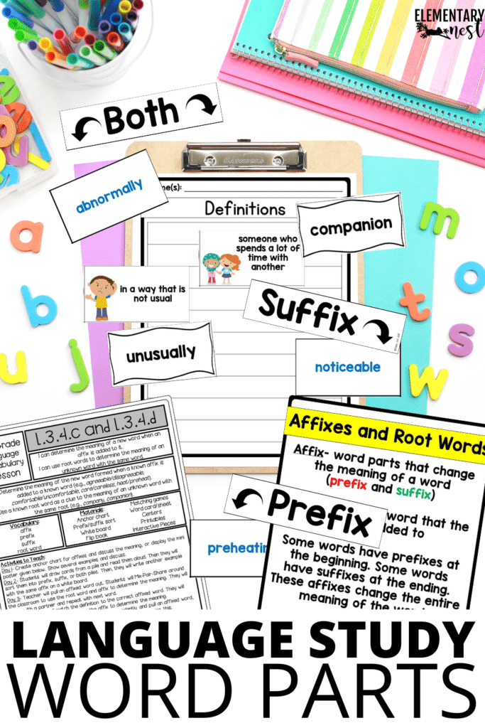 Reading Foundations Affixes & Root Words Elementary Nest