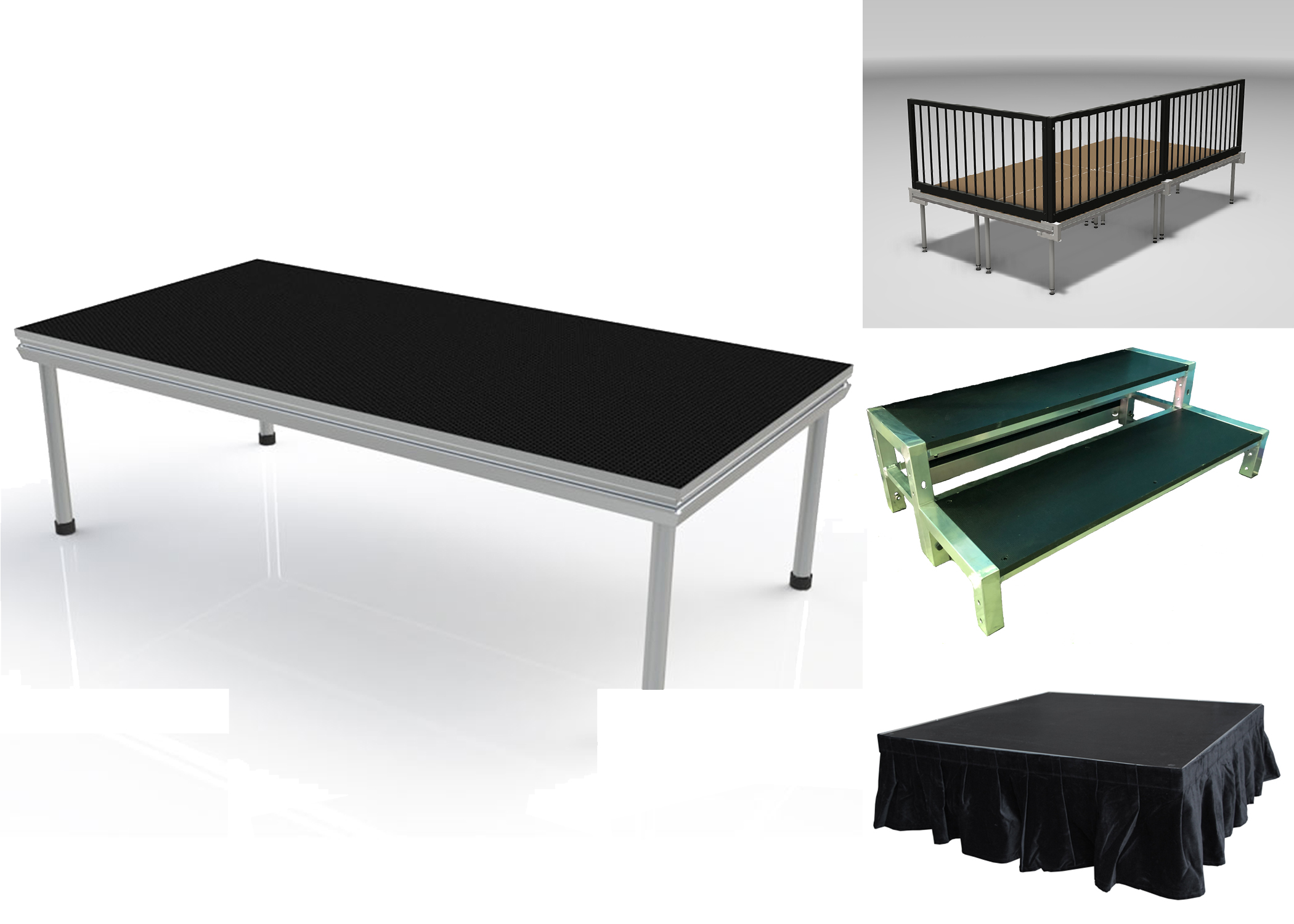 4m x 2m Portable Stage Hire Sydney Element ICT