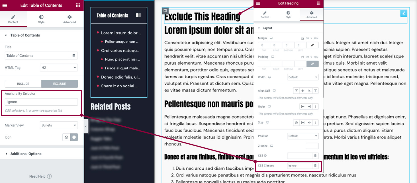 Table Of Contents Widget » Elementor