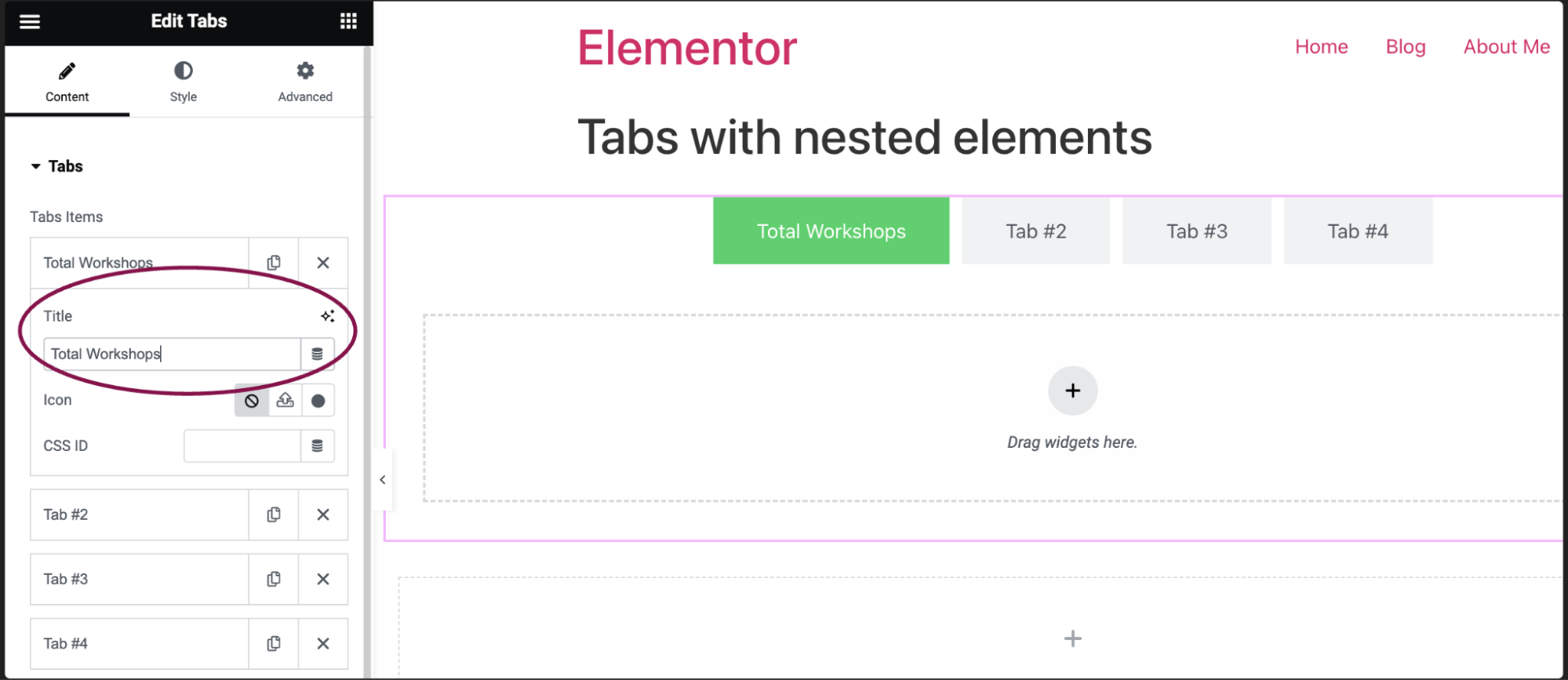 Tabs Widget With Nested Elements » Elementor