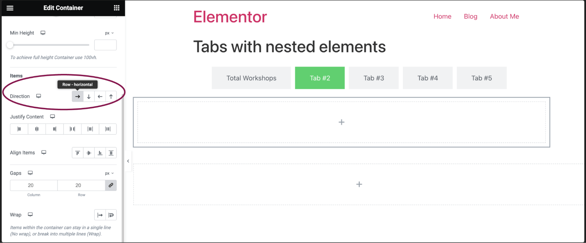 Tabs Widget With Nested Elements » Elementor