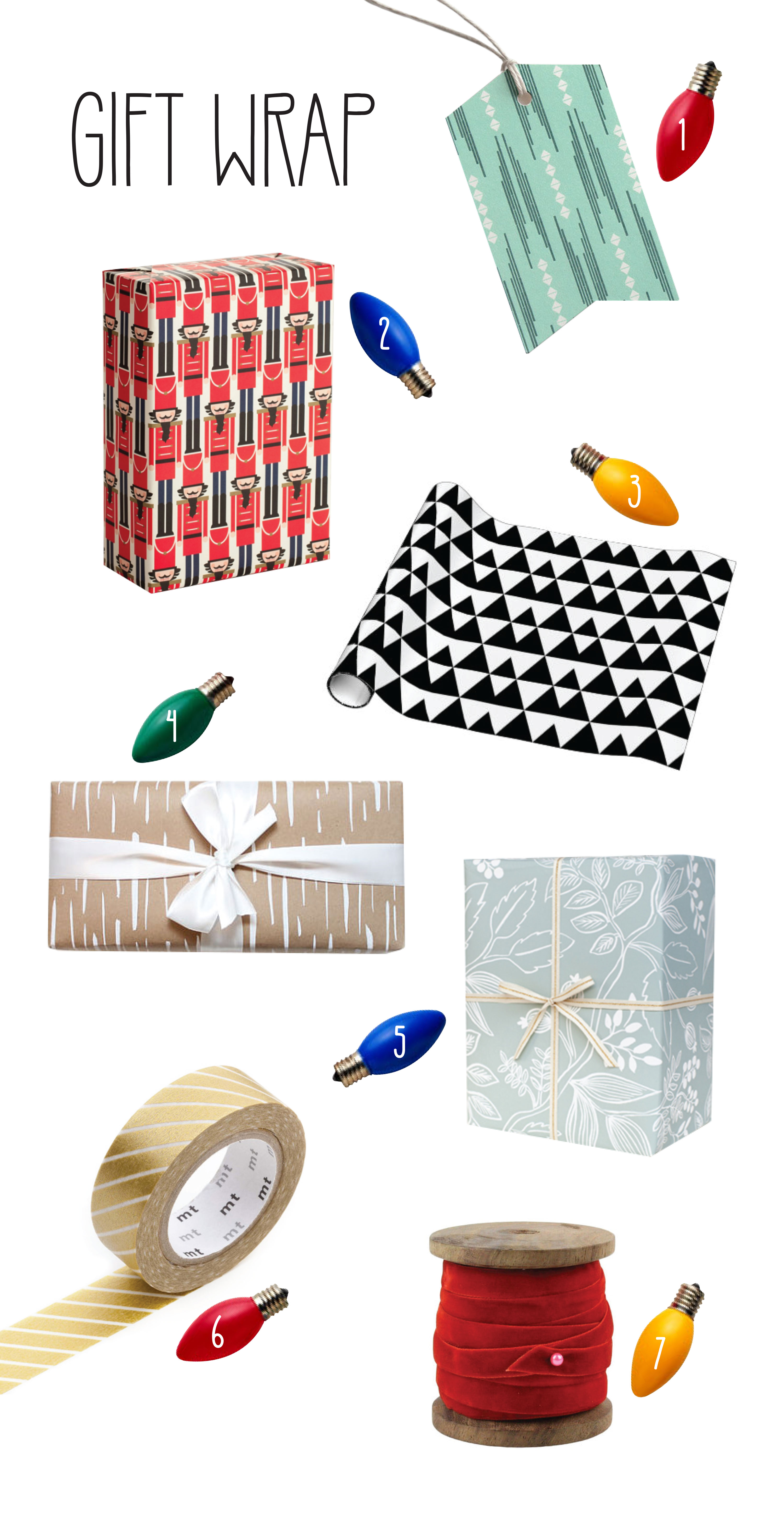 Holiday Gift Guide GIFT WRAP Elements