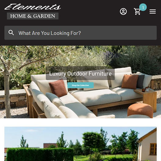 to our brandnew website Elements Home and Garden