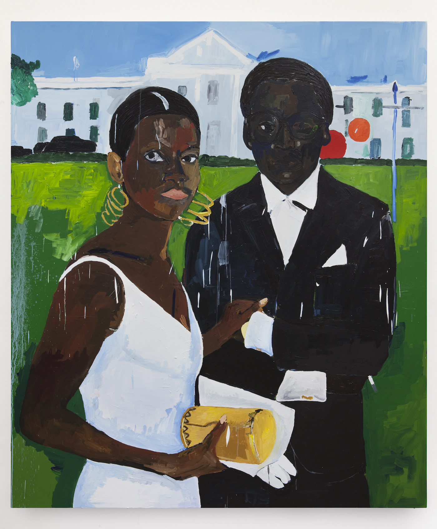 Cicely and Miles Visit the Obamas by Henry Taylor ELEPHANT