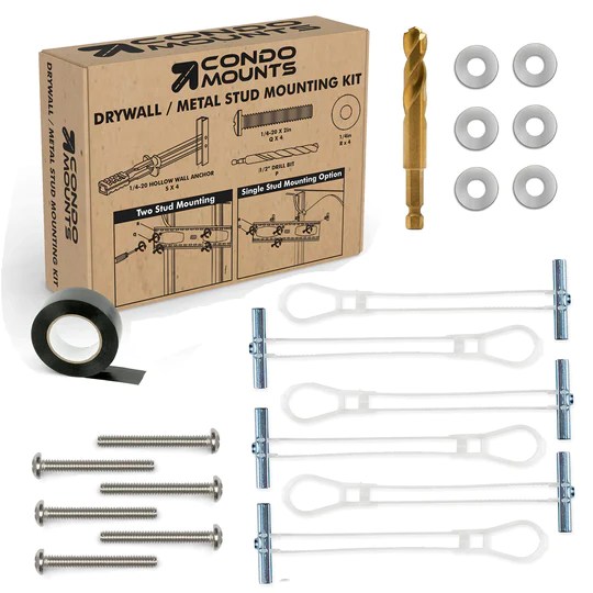 200lbs Metal Stud Mounting Kit - 6 piece - Elephant Anchor