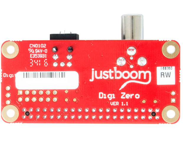JustBoom Digi Zero pHAT for the Raspberry Pi Zero デジタル出力