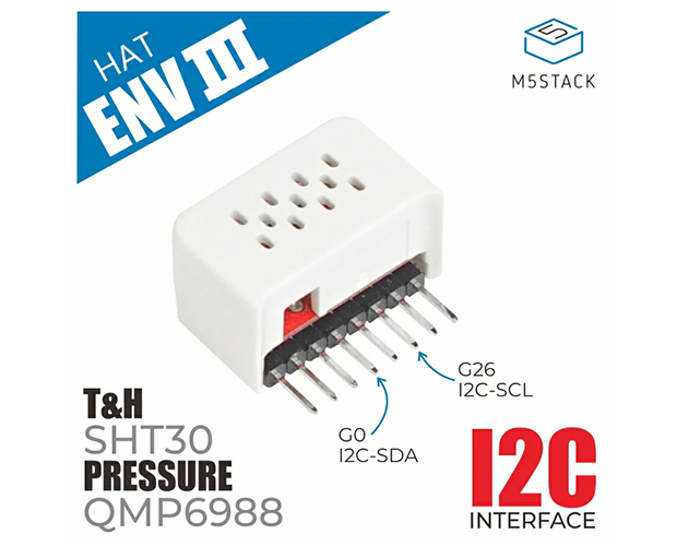 M5StickC ENV Hat III (SHT30/QMP6988) / M5STACKU053D