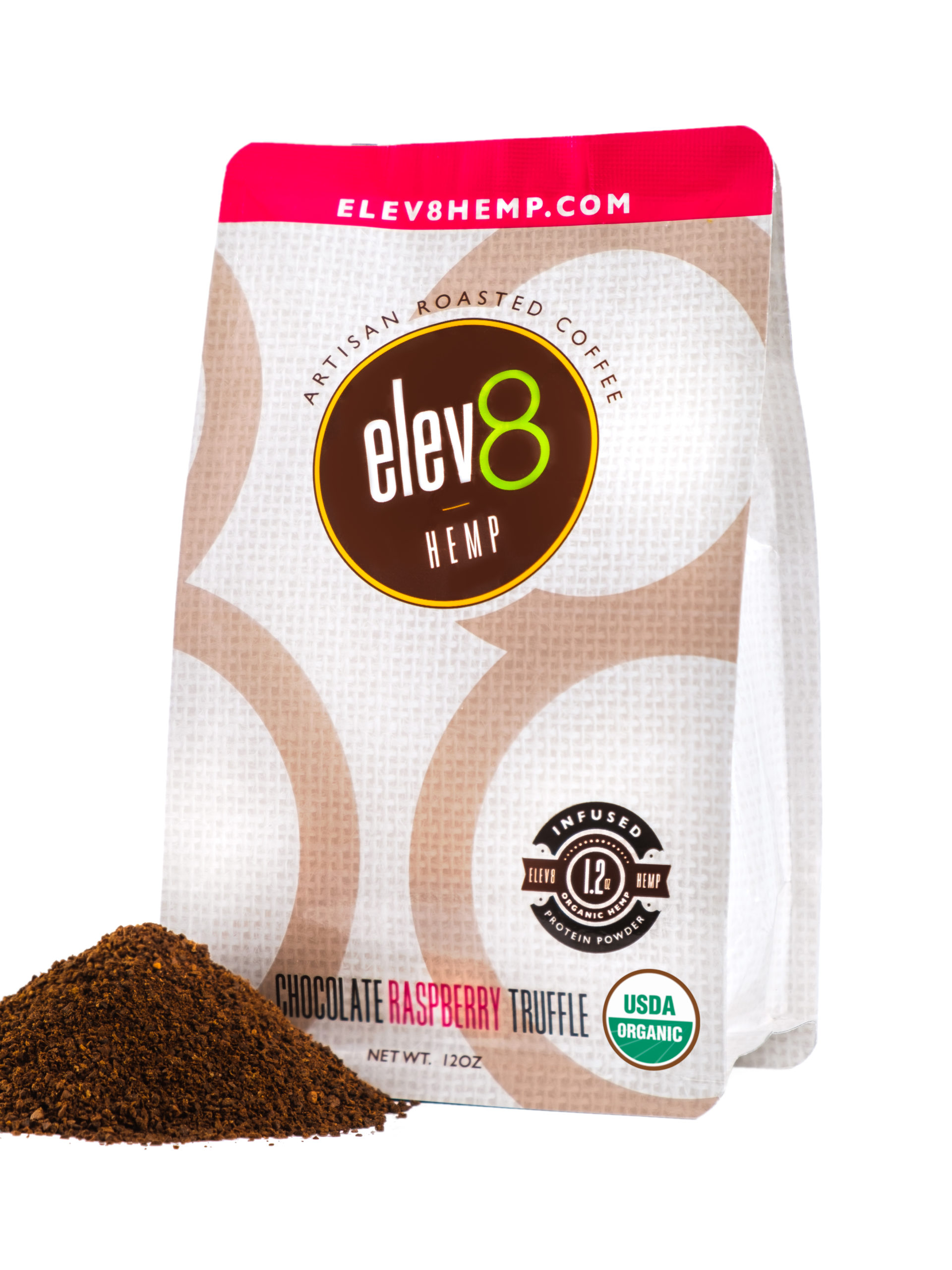 Elev8 Hemp Coffee USDA Organic Chocolate Raspberry Truffle