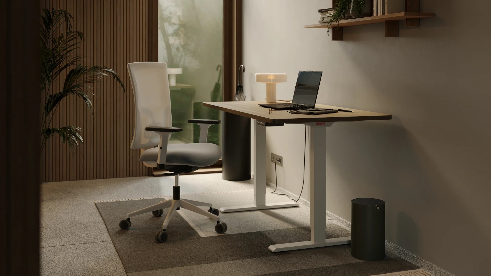Escritorio elevable Eleva Go + Silla Flow