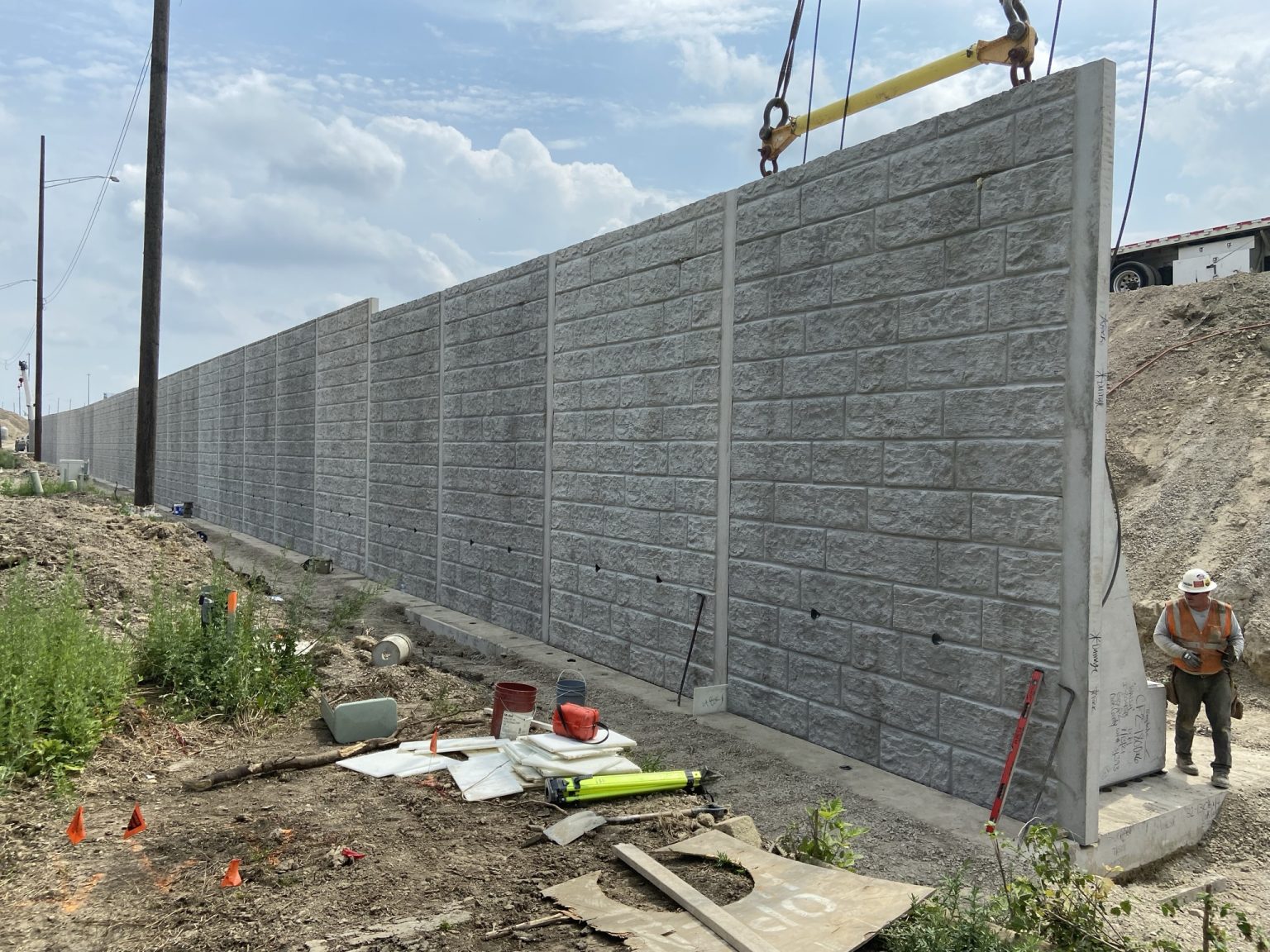 Precast Counterfort Walls Elevate Infrastructure