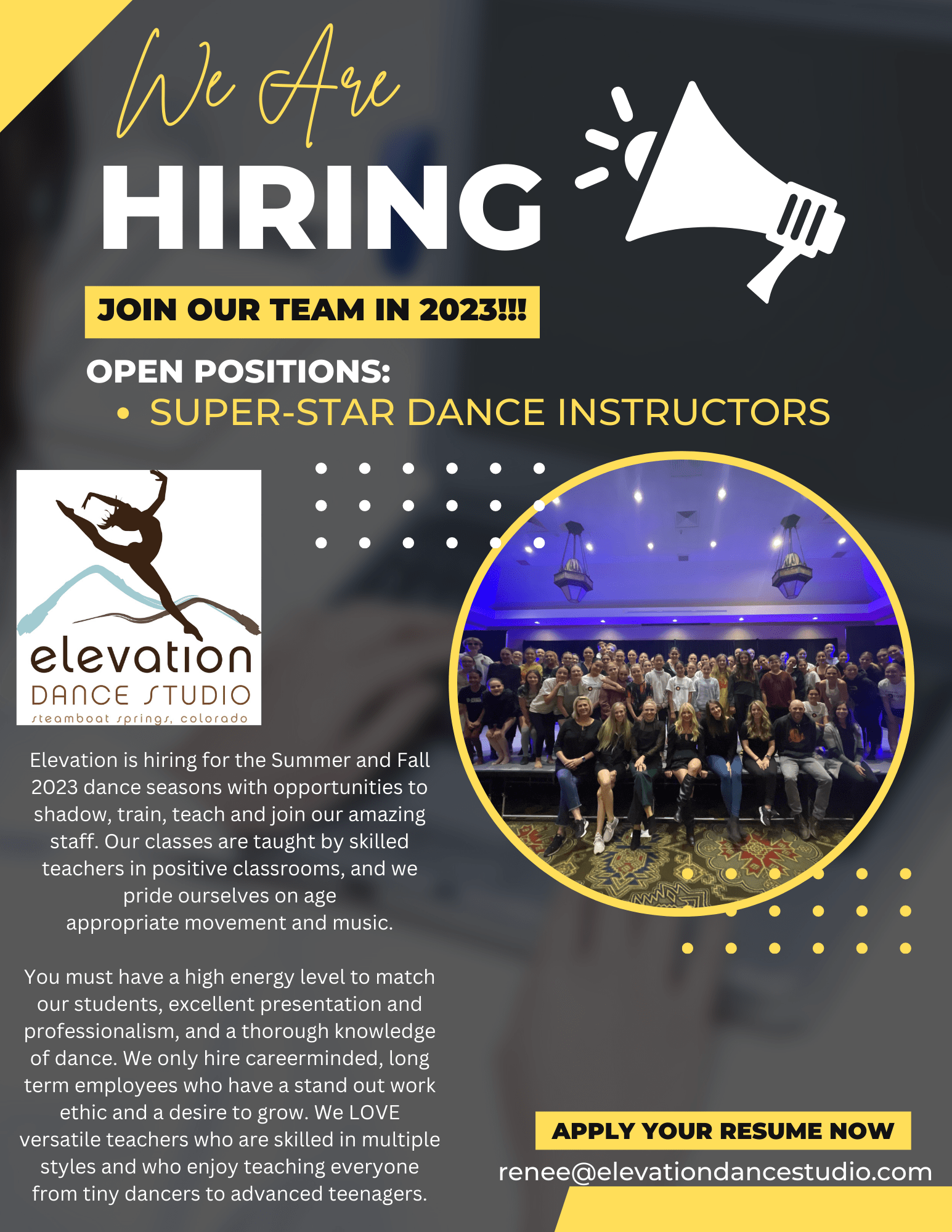 Elevation Dance Studio Specializing in dance classes for kids of all