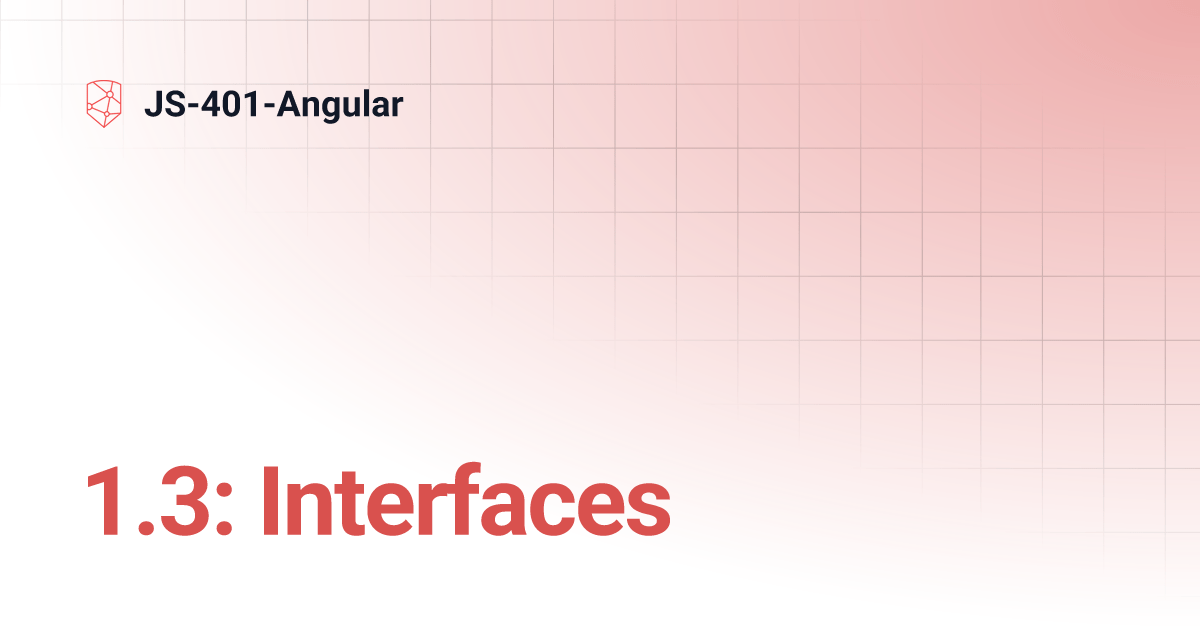 1.3 Interfaces JS401Angular