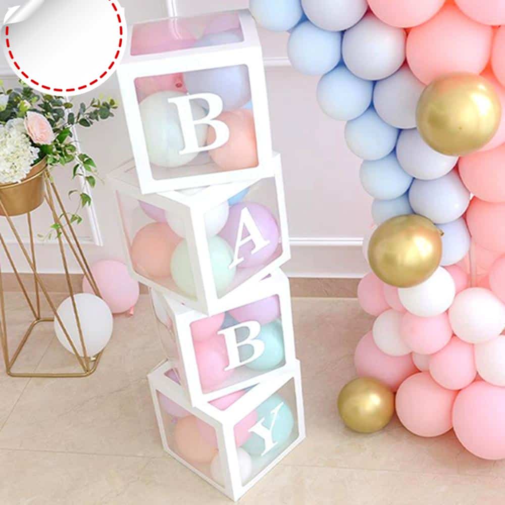 Transparent Birthday Box Name Letters Best Baby Shower Ideas Supplies