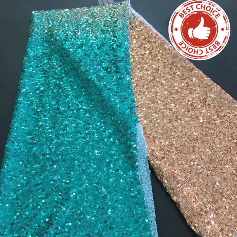1 Yard Unique Sequin Fabric Spandex Embroidered Glitter Fabric Party