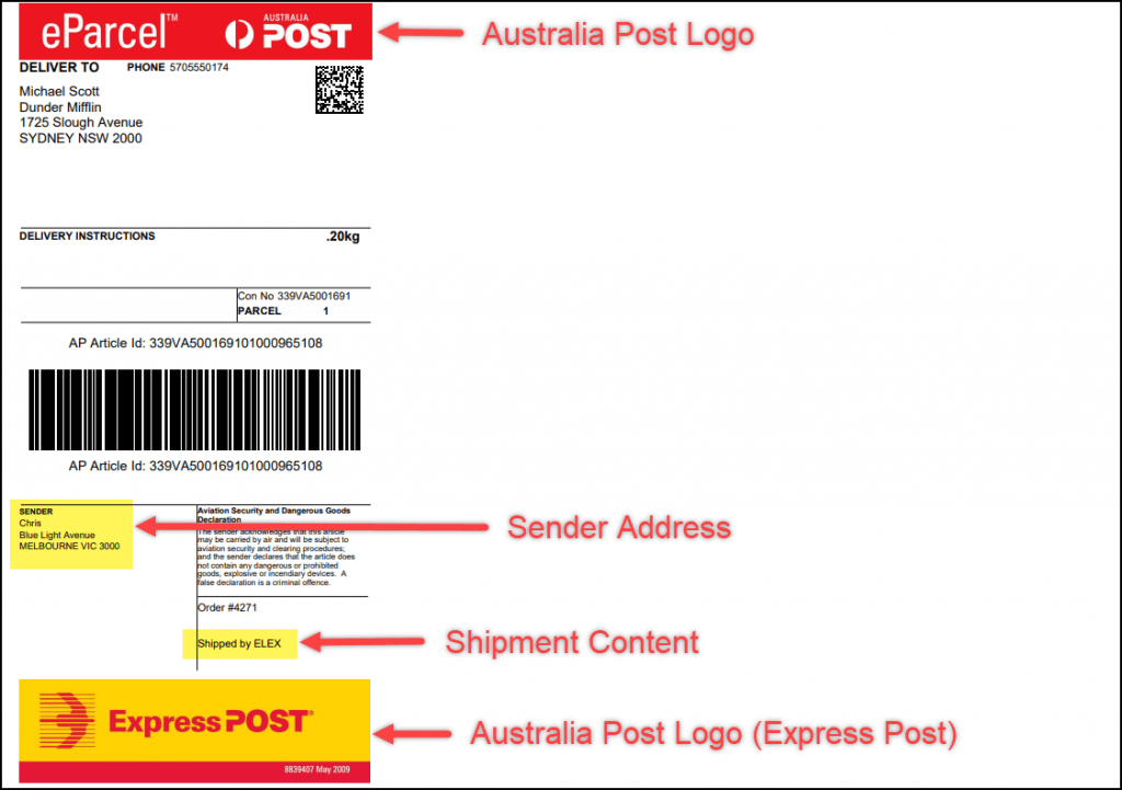 How to Customize Australia Post Shipping Labels using ELEX