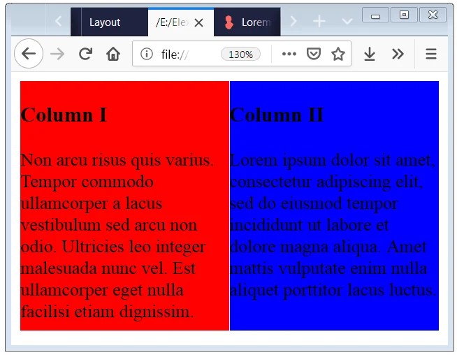 HTML CSS Layout Tutorial with 2 and 3 Column Design Example Code