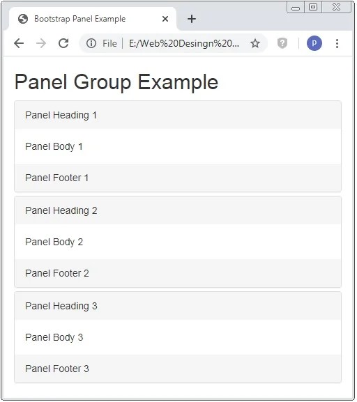 Bootstrap Panels