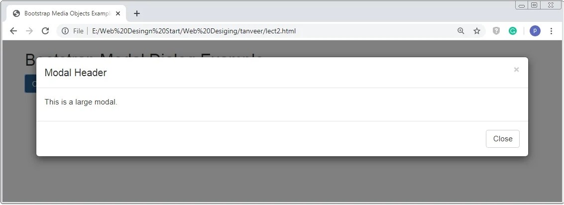 Bootstrap Modal Dialog Bootstrap Modal Dialog