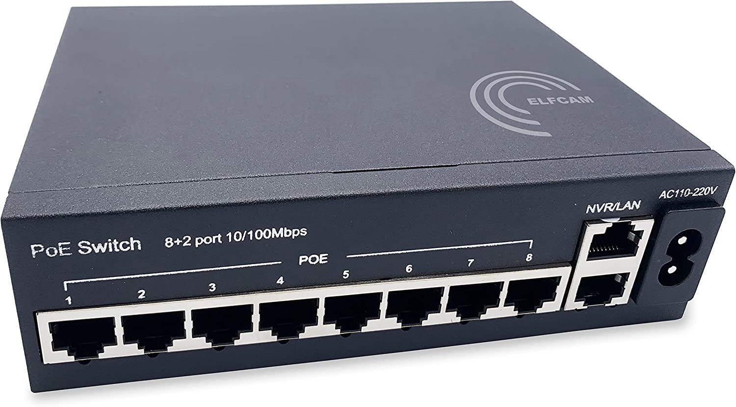 PoE Switch with 2 Uplink Gigabit Ports 10/100